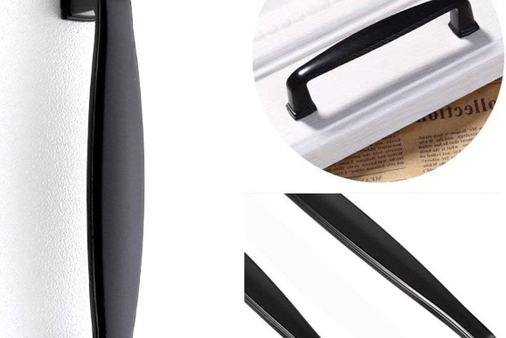 Maner mobila, Weidu, 160mm, inox, negru, pachet de 10