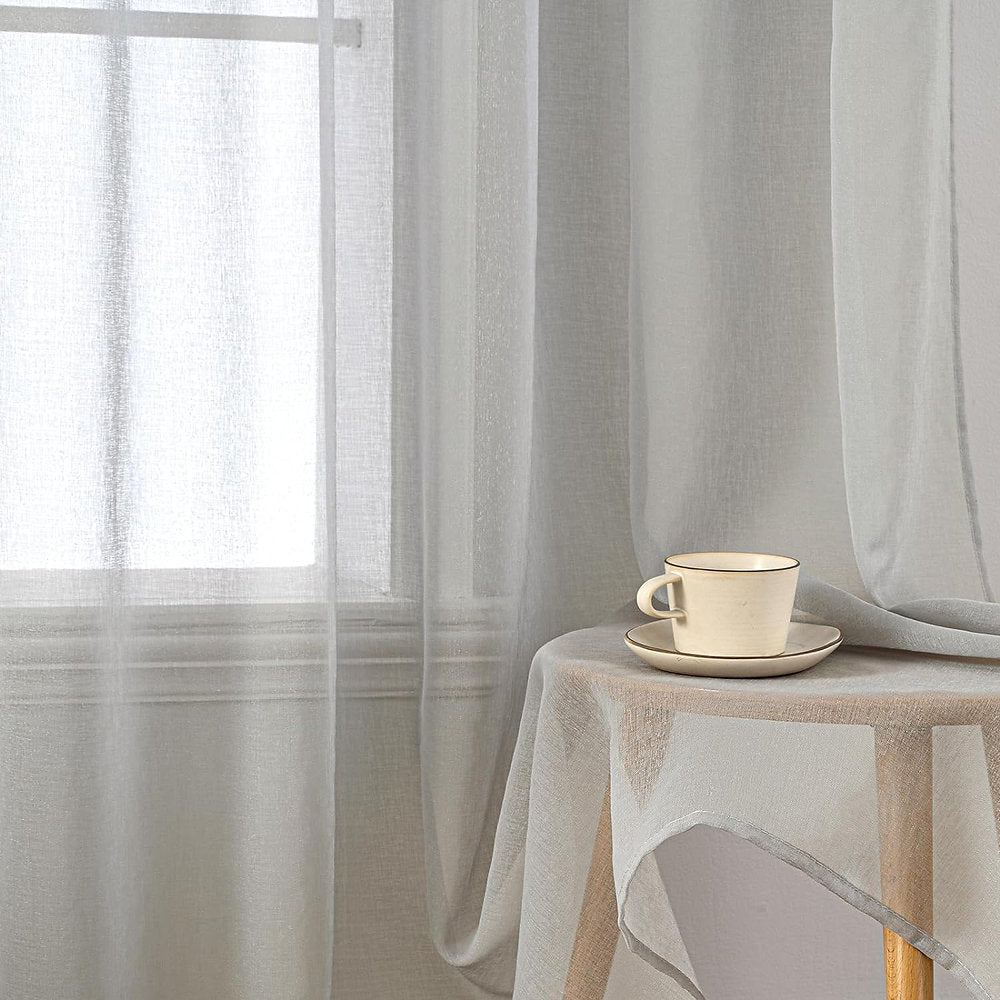 MIULEE Perdele cu bandă voal, doua optiuni de fixare, set 2 , 140 x 260cm