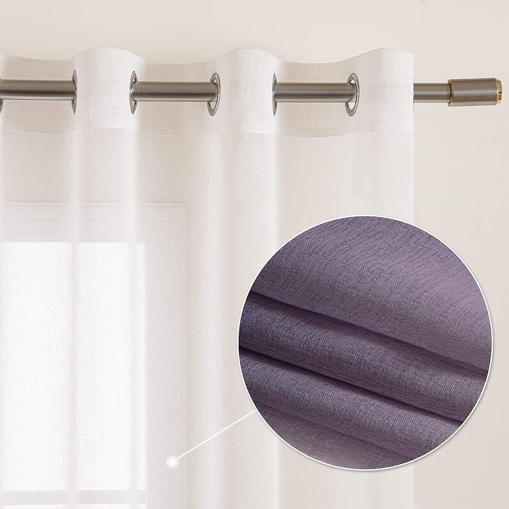 Perdele EMEMA, cu ochiuri semitransparentă, 140 x 245cm, mov