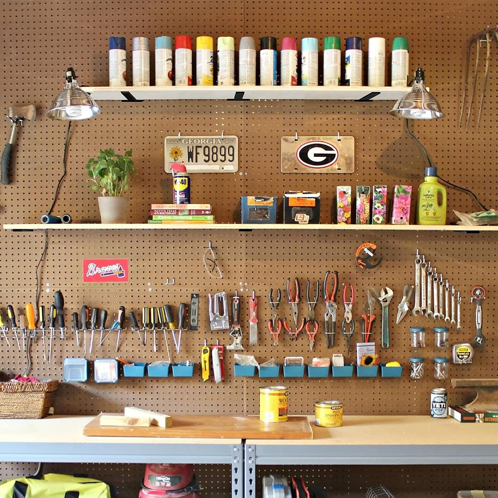 Suport polite, metalice pentru rafturi 35x3cm, set de 2