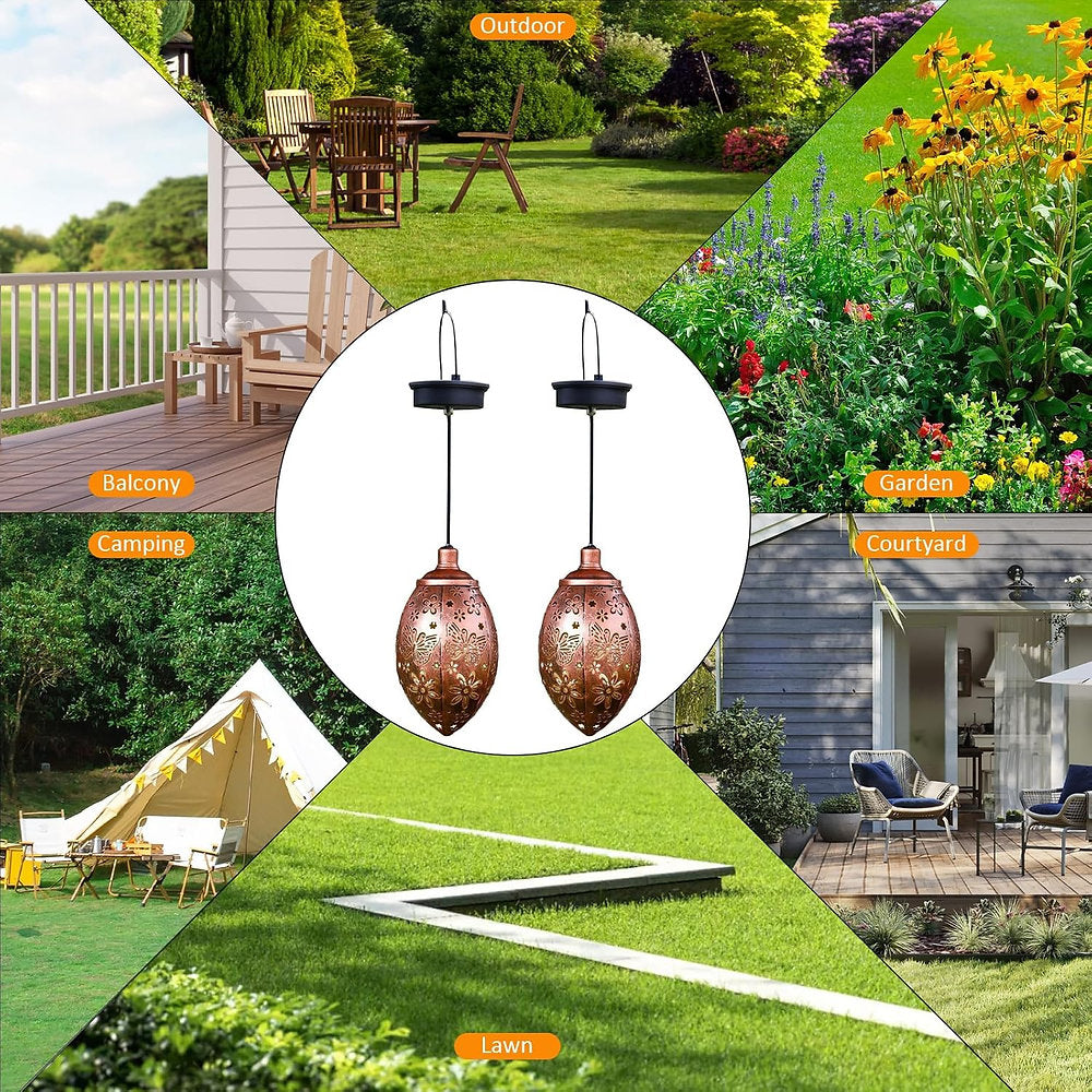 Lampa solara decorativa, rezistenta la apa, ip44, maro