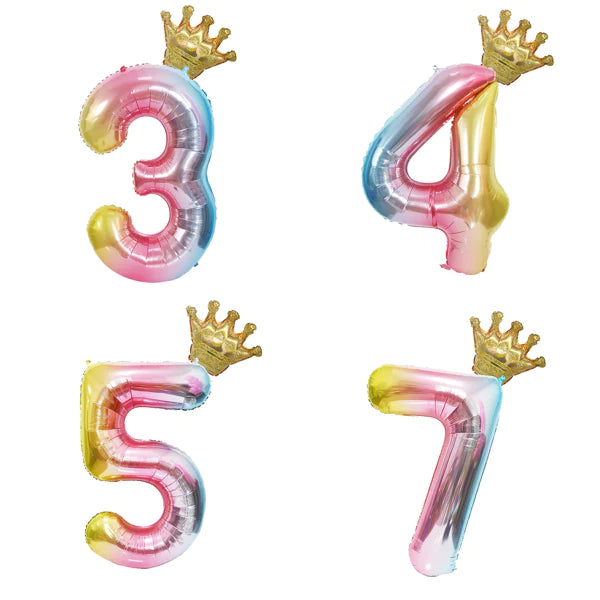 Baloane pentru diferite ocazii numere 0,3,4,5&7, 101cm