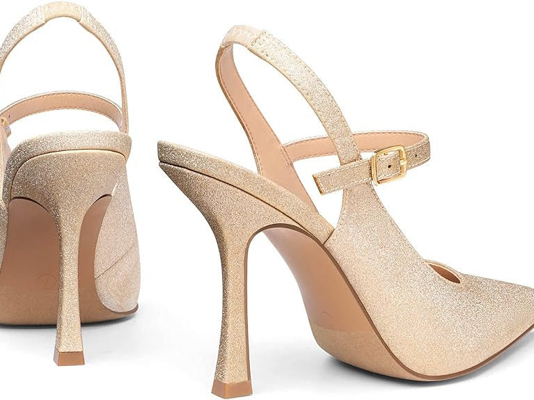 Sandale de damă cu toc, Dream Pairs, Argintiu, 39