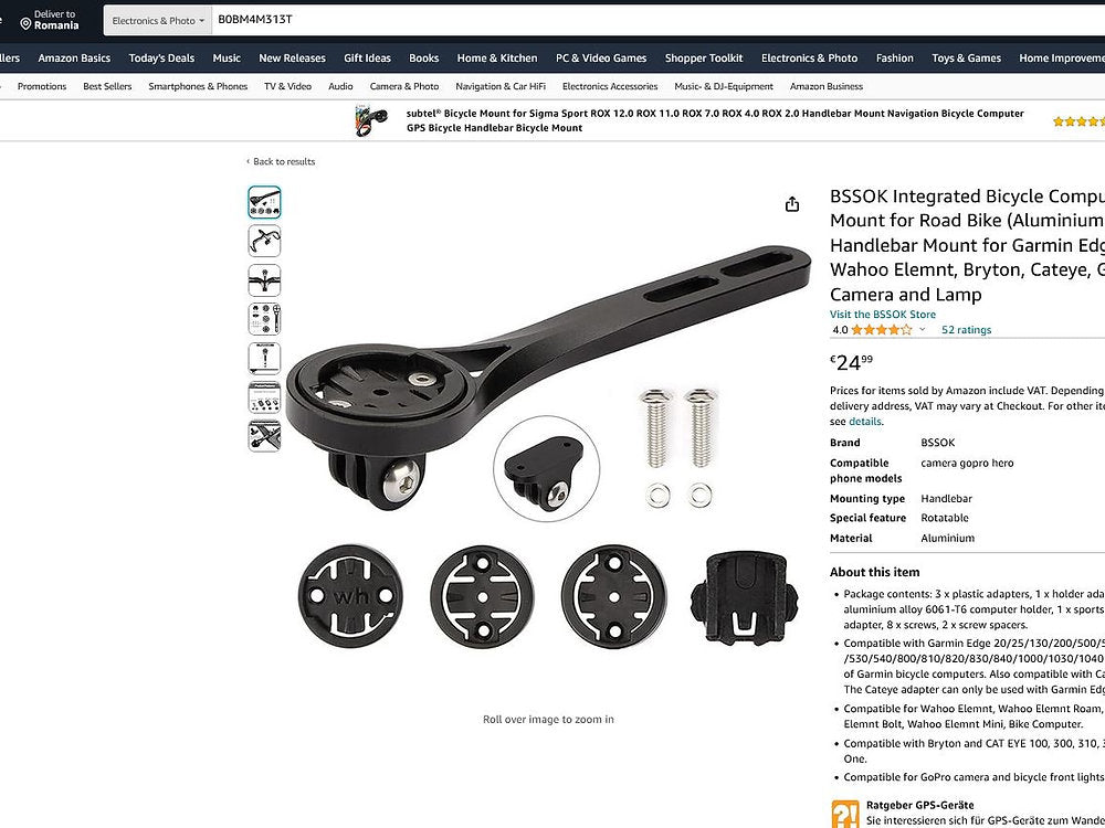 Suport computer, GoPro, bicicleta BSSOK