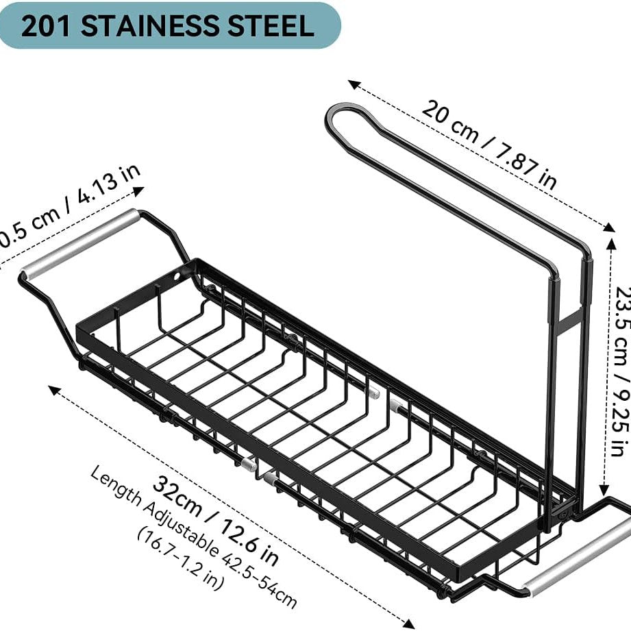 Uscator pe chiuveta, adjustabil 42.5 - 54cm, inox