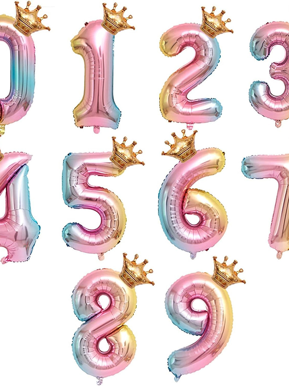 Baloane pentru diferite ocazii numere 0,3,4,5&7, 101cm