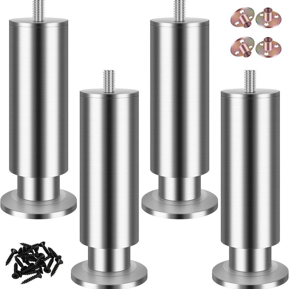 Pachet 4 picioare mobilier, Shuiog, inox, dulap, canapea 10cm (± 15mm)