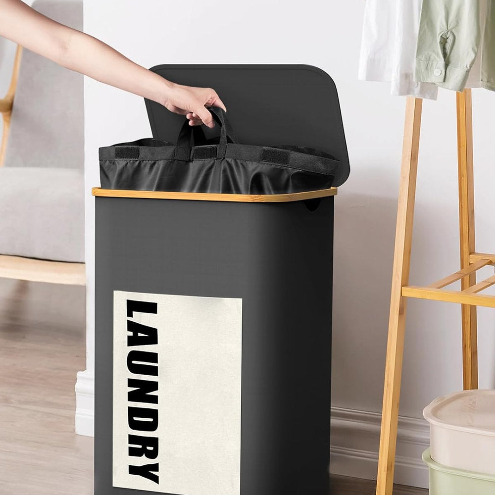 Cos de rufe pliabil cu geanta interioara 32x42x75cm, 100 litri