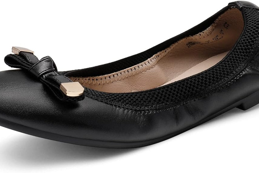 Balerini dama, DREAM PAIRS, pantofi plati clasici cu fundite, 38