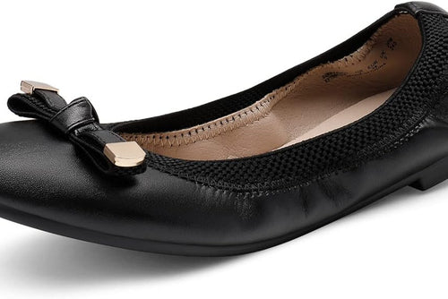 Balerini dama, DREAM PAIRS, pantofi plati clasici cu fundite, 38