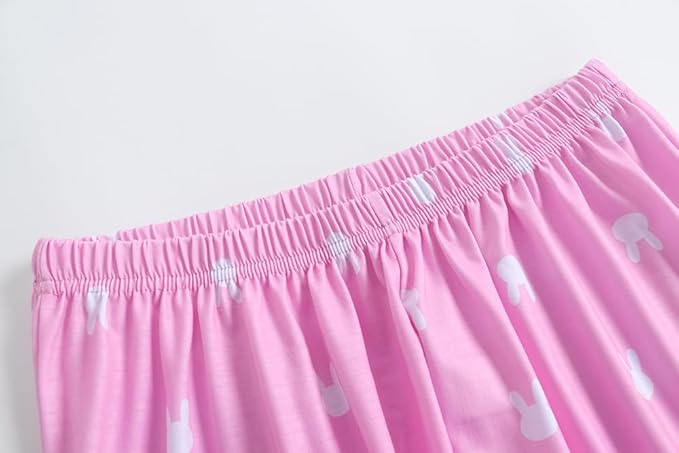 Set Pijama doua piese, MyFav, alb roz, S sau M