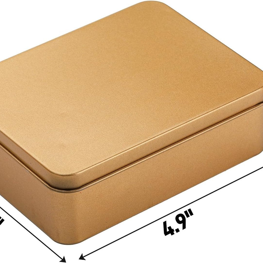 Cutii metalice cu capac, sortare, depozitare,cadou, craft,16 bucati, auriu