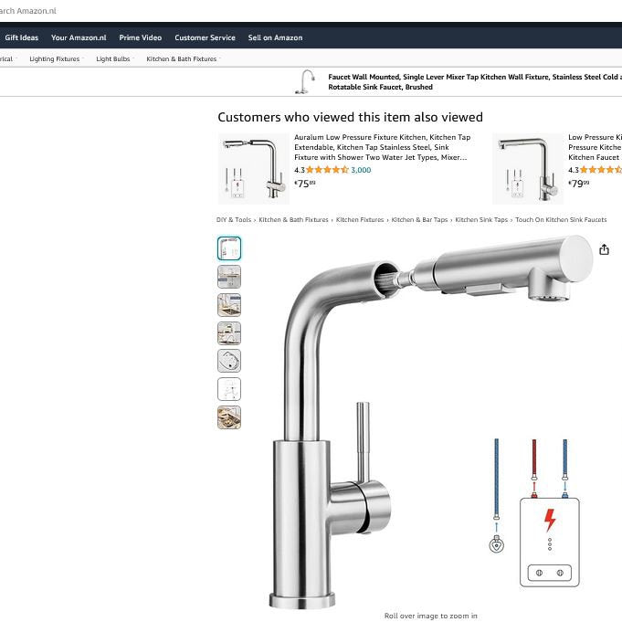 Robinet retractabil, cu pulverizator LONHEO, 360°