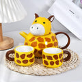 Set ceai, girafa, ceainic cu capac si doua cesti, pentru 2
