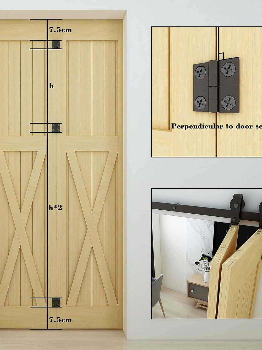 Kit de montare usi pliabile, mecanism usa plianta