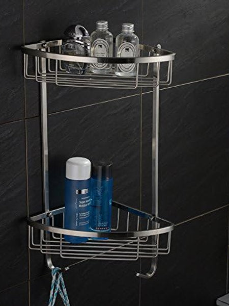 Rafturi perete Konhard CS002 INOX periat, pentru baie și duș, pe 2 nivele