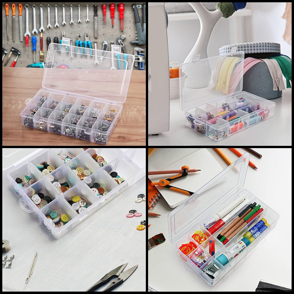 Cutie plastic sortare, Belle Vous, 11 x 24 x 4cm, 18 comartimente, universala