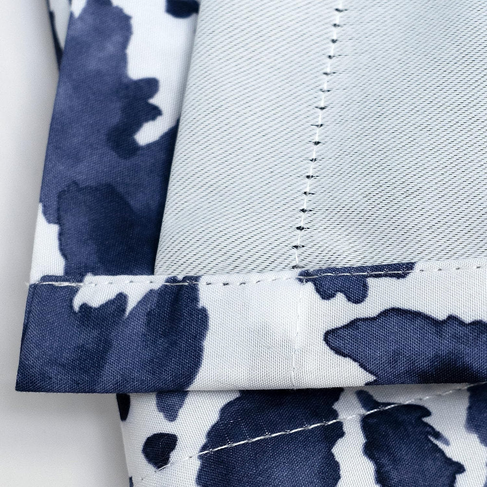 Draperii decorative, DriftAway, alb cu frunze, 168x229cm, set de 2