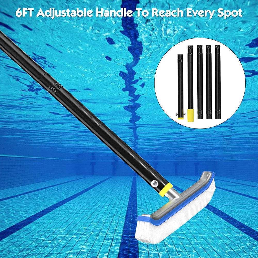 Perie curatare piscina, curbata 43cm, coada 140cm