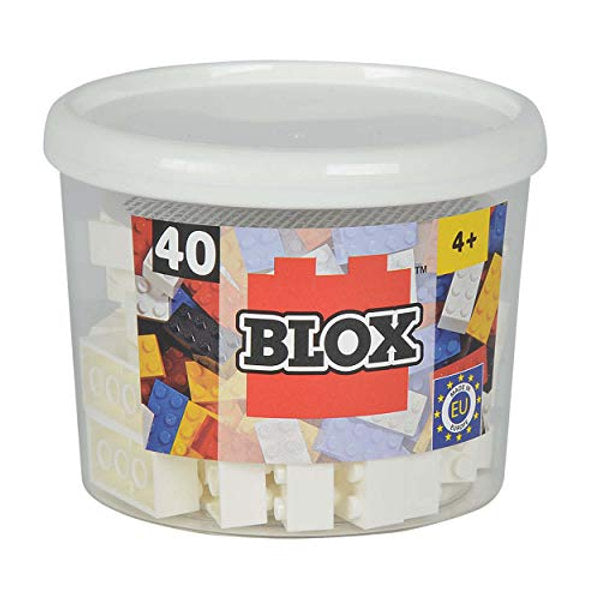 Set cuburi de constructie de plastic Blox, 40 piese albe