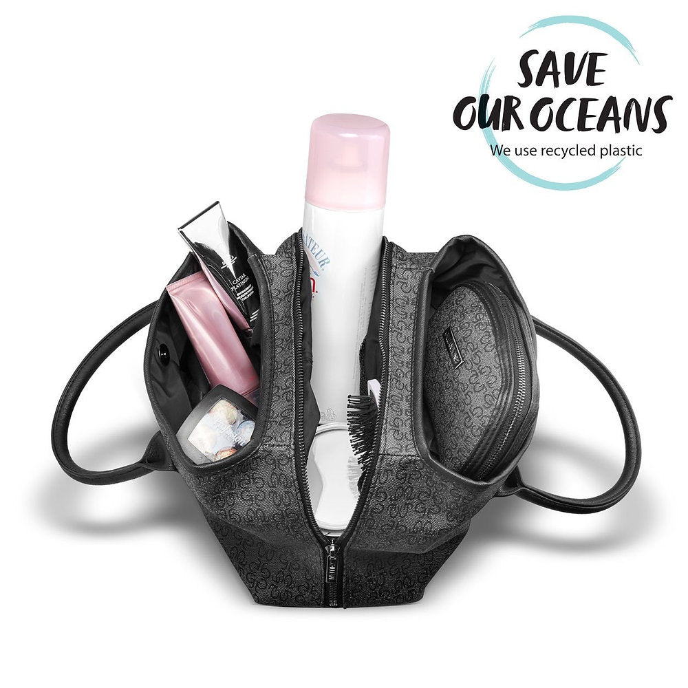 Geanta cosmetice Gillian Jones, Mary Cosmetic, Negru, 30 x 22 x 16 cm