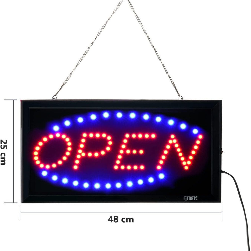 Reclama Luminoasa Panou LEDuri Animate, OPEN, 25x48cm