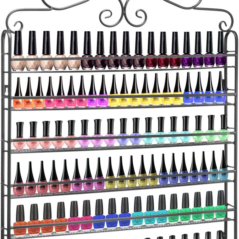 Organizator lac unghii, FullBerg raft display, 6 nivele, 75x60x5.5cm,negru