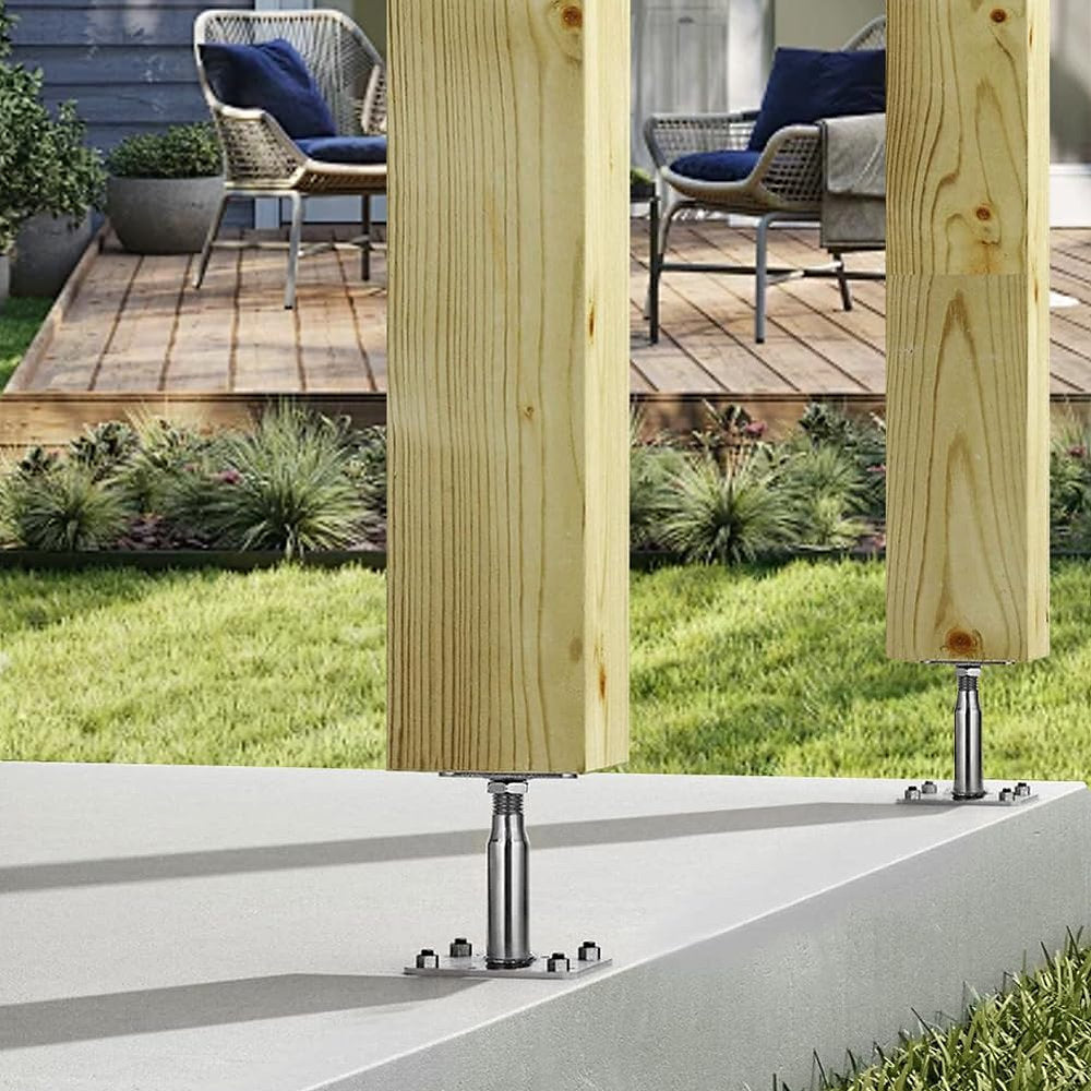 Suport stalp reglabil, Zinueen, 105-19cm, 75x75mm/95x95mm