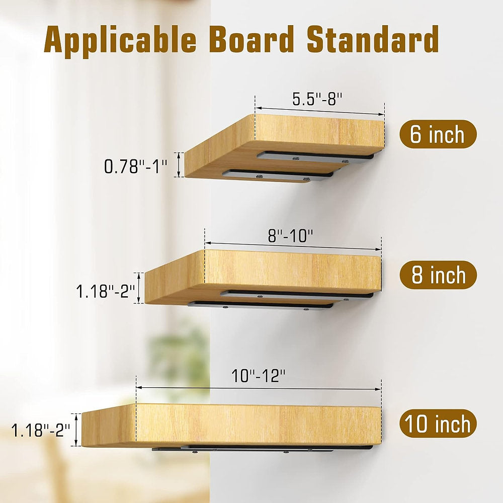 Suport polite, metalice pentru rafturi 20x4cm, set de 2