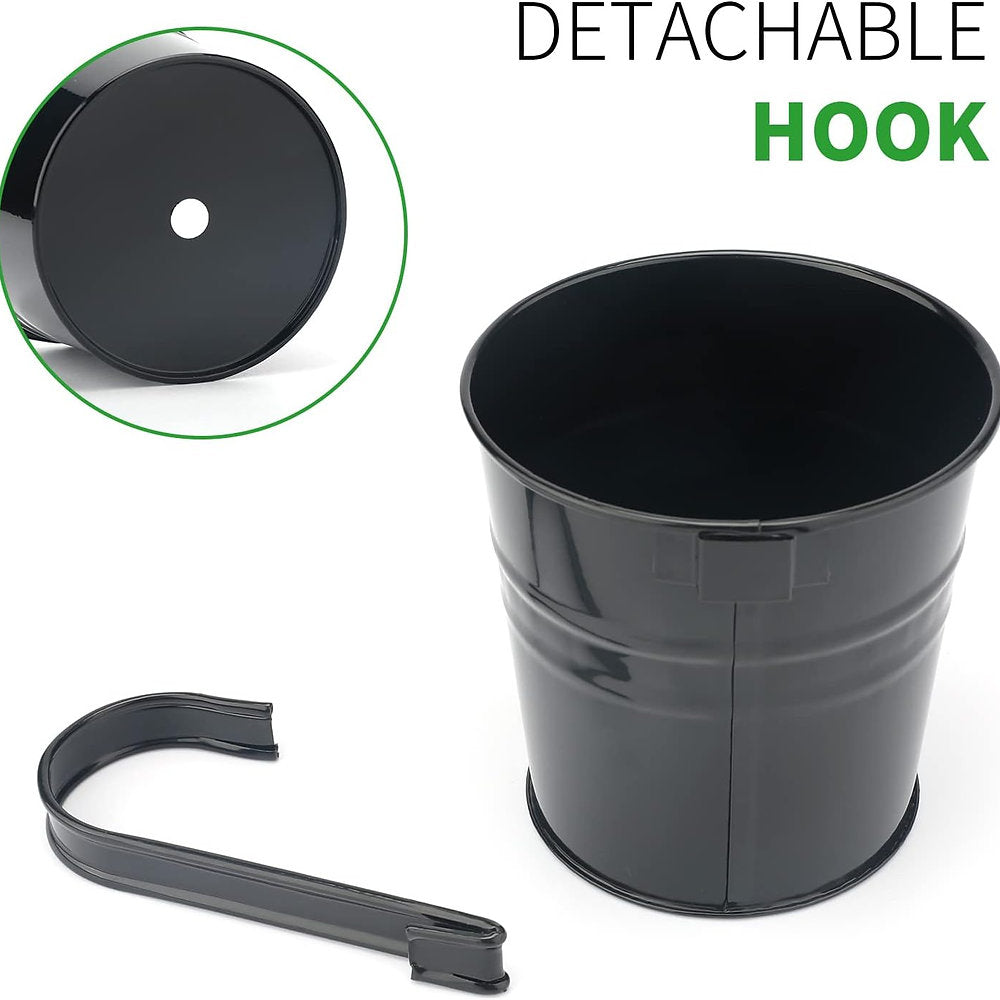 Ghivece suspendate din metal, alb sau negru, pachet de 10, KINGLAKE