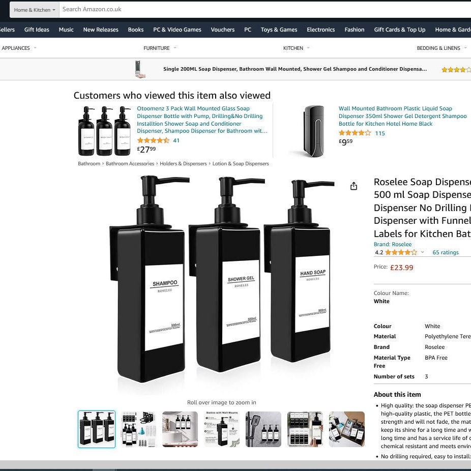 Dispensere de sapun 500ml, set de 2