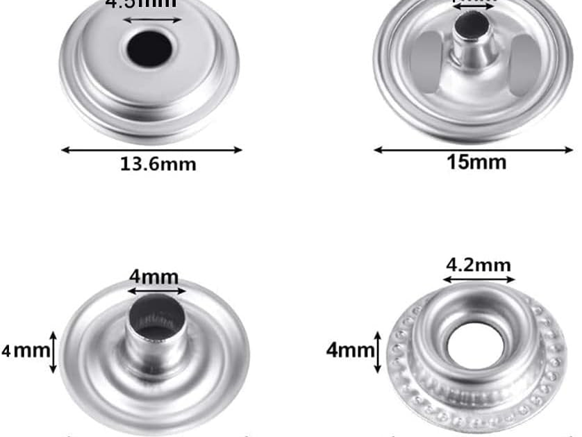 Butoni, Capse Inox, nituri set de 240, 3 unelte