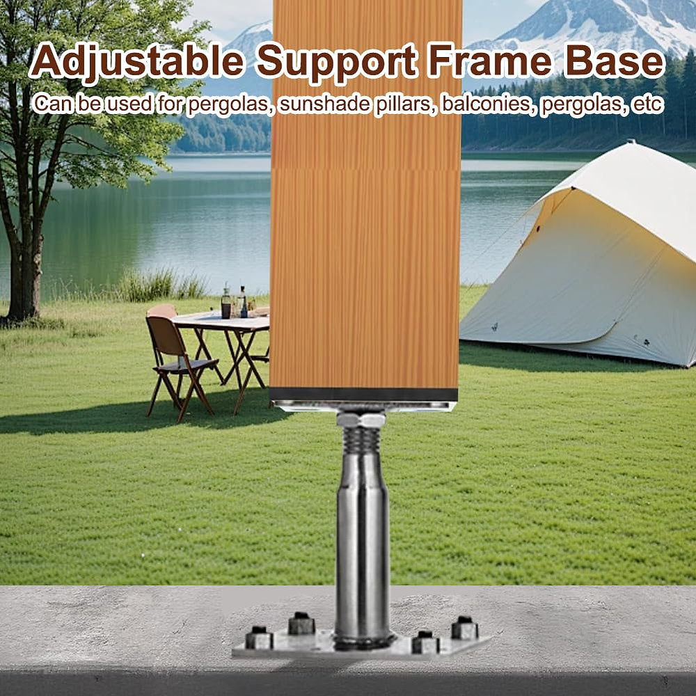 Suport stalp reglabil, Zinueen, 105-19cm, 75x75mm/95x95mm