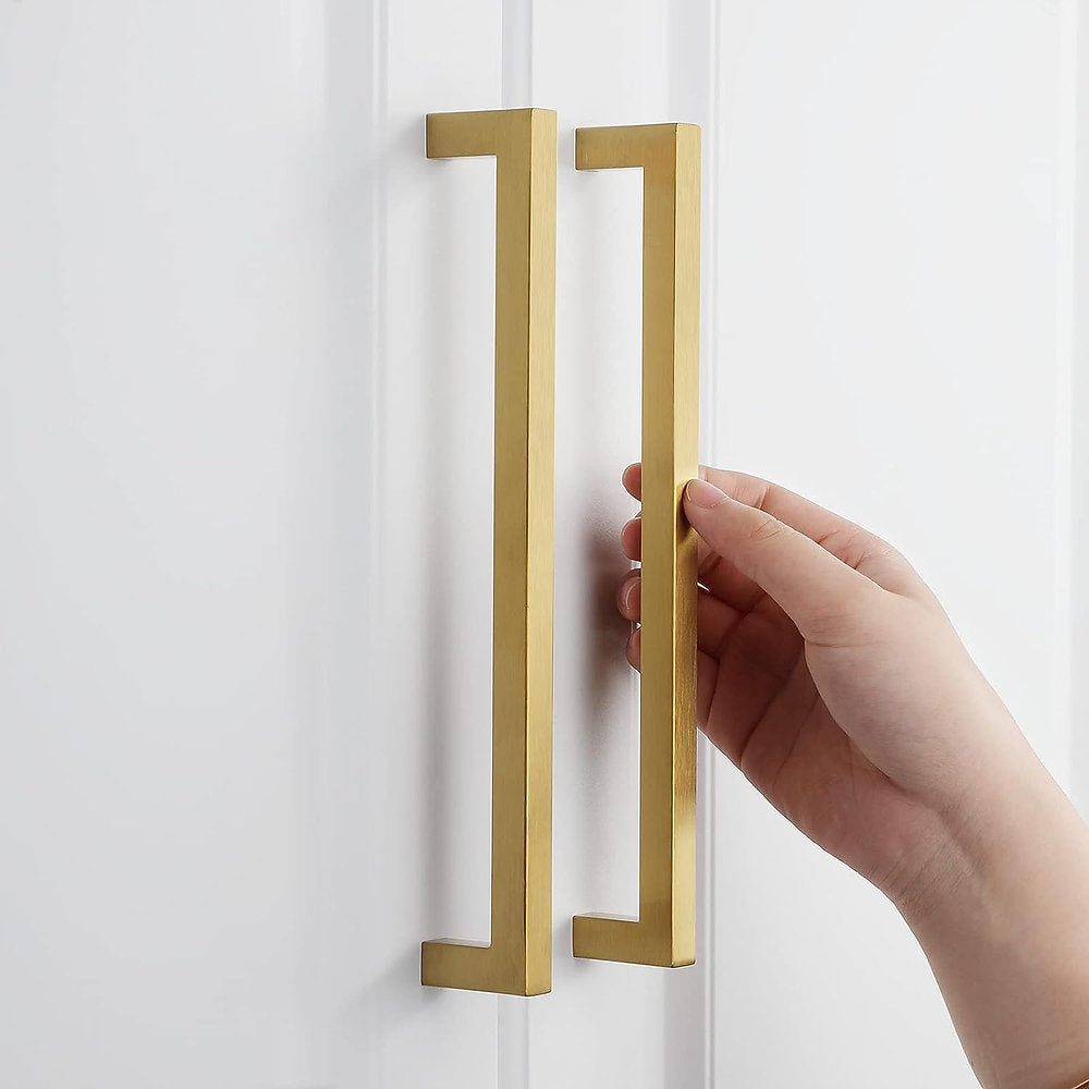 Pachet de 5 mânere de mobilă sertare, goldenwarm inox, aurite 320 mm
