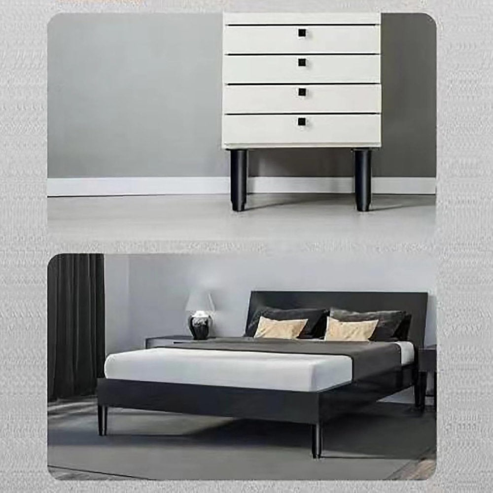 Picioare mobilier Rhuafet, set 4 buc., metalice, reglabile pe înălțime 12-22 cm,