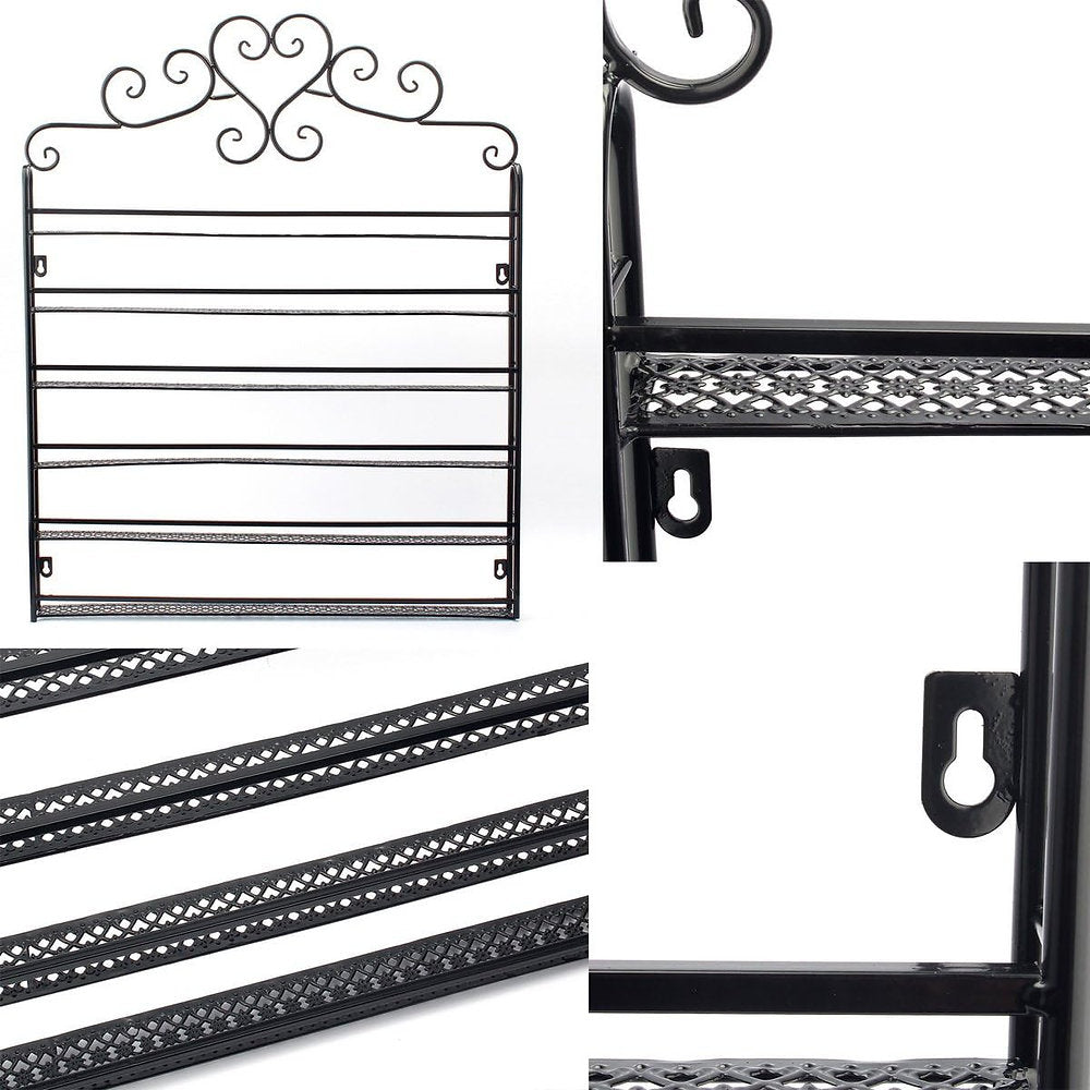 Organizator lac unghii, FullBerg raft display, 6 nivele, 75x60x5.5cm,negru