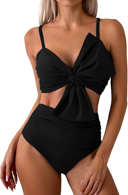 Seturi de bikini pentru femei, talie înaltă, costume de baie cu control al abdomenului, din două piese, model floral, S