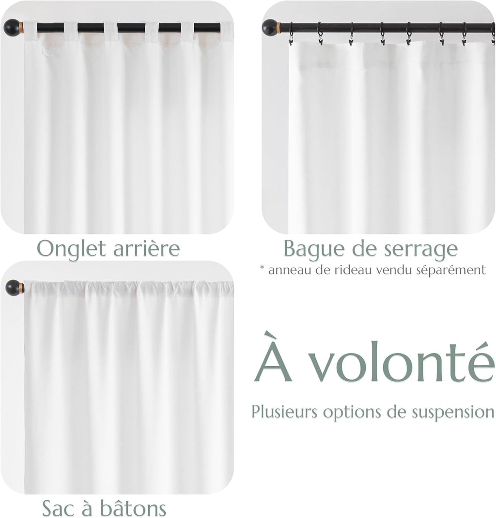 Perdele Vangao semitransparente, alb, in, 140 x 175cm