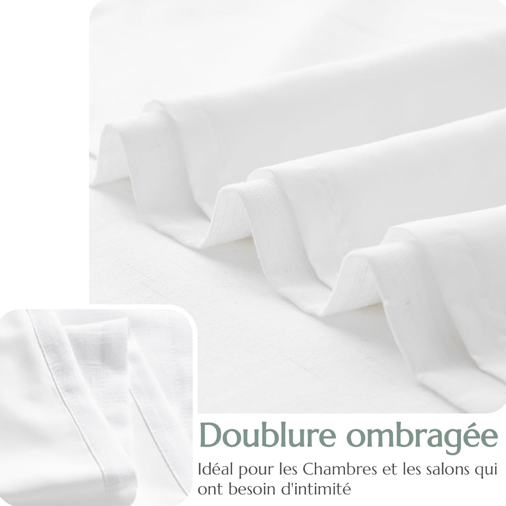 Perdele Vangao semitransparente, alb, in, 140 x 175cm