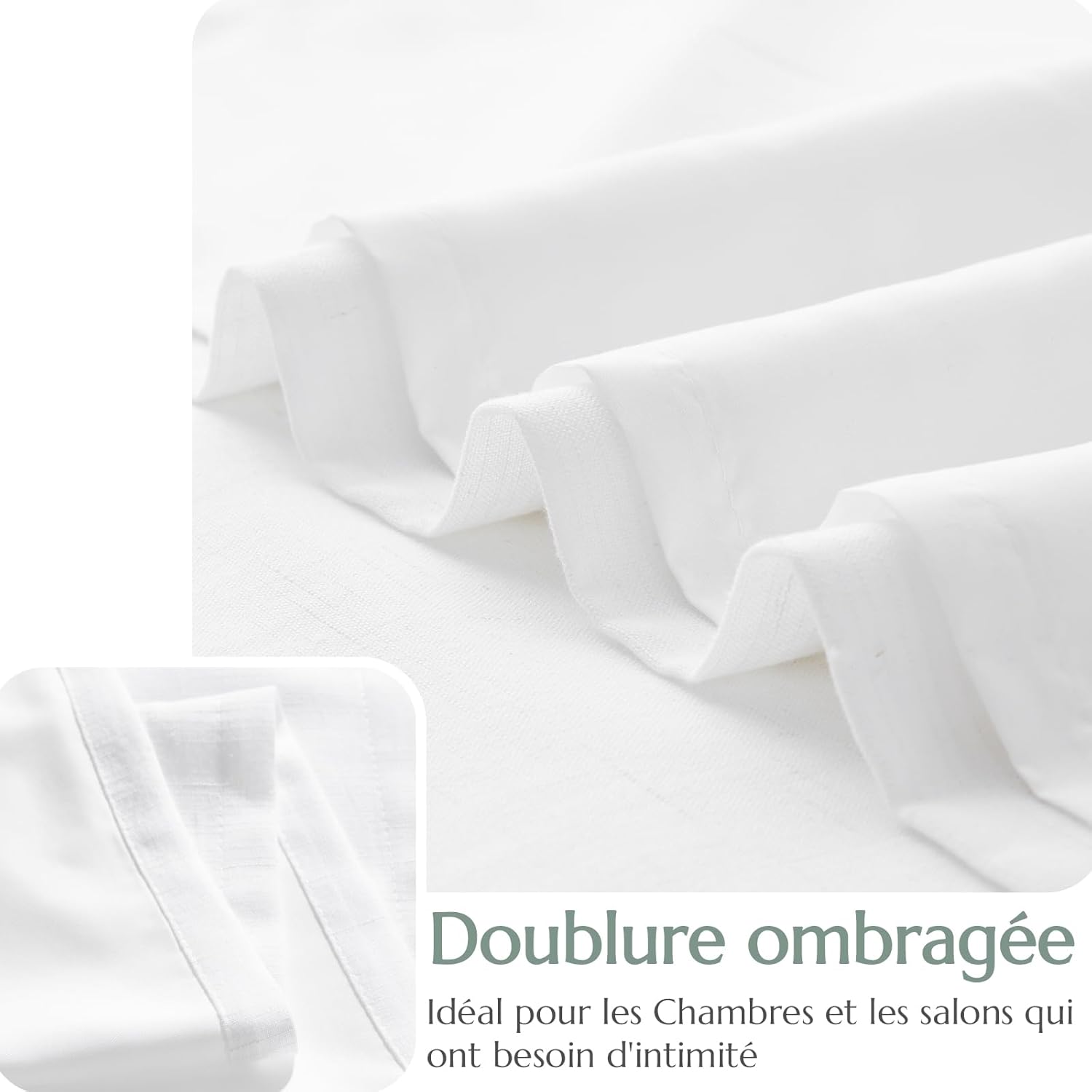 Perdele Vangao semitransparente, alb, in, 140 x 175cm