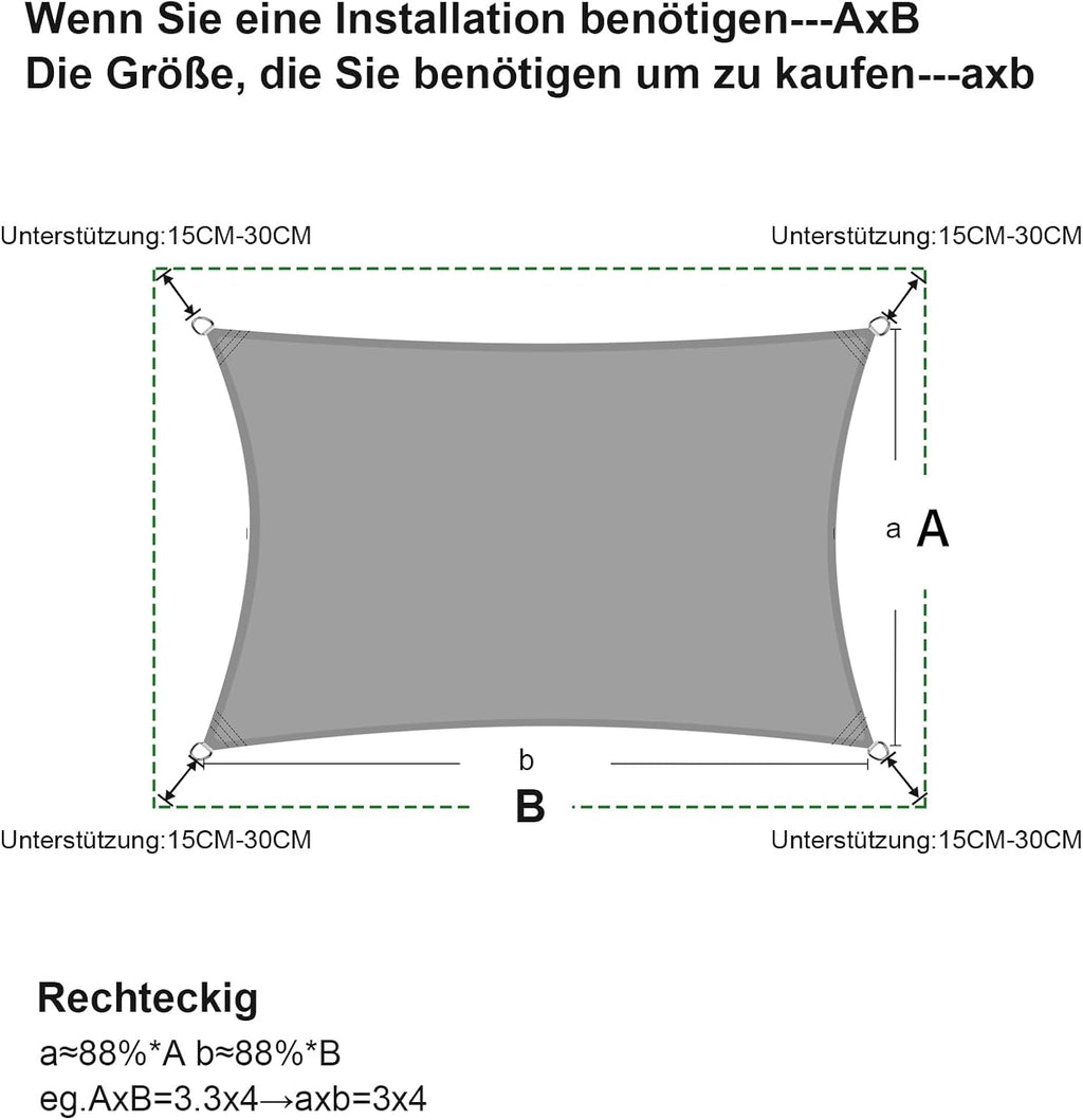 Copertina Sunny Guard, prelata, protectie solara Premium 2x4 m, antracit