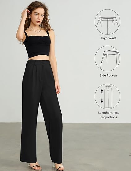 Pantaloni dama, Tapata, tale inalta, elastic cu buzi#unare, marimea 18, negru