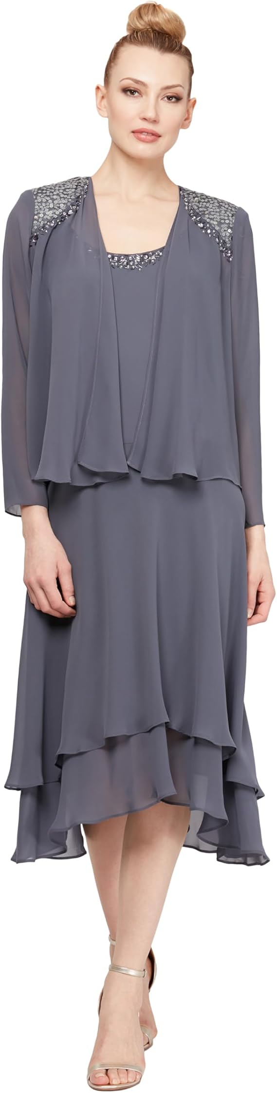 Rochie ocazii eleganta, petreceri, formal, doua piese, 38 M