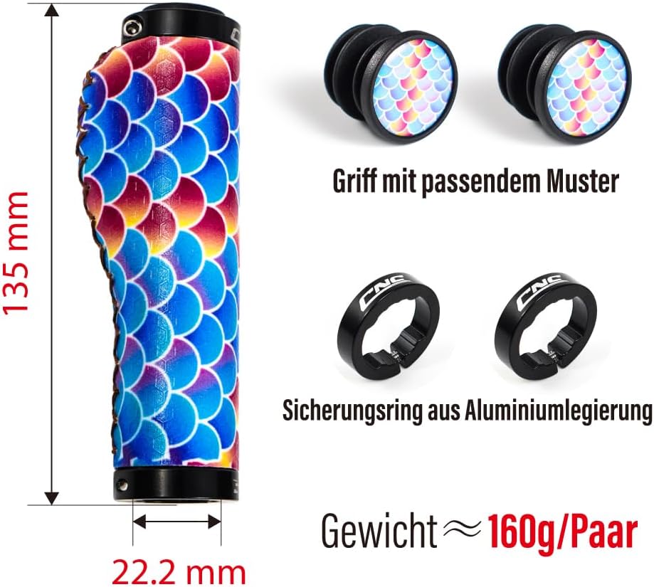 Set mansoane ghidon bicicleta, ergonomic, manson cu capac 20-22mm