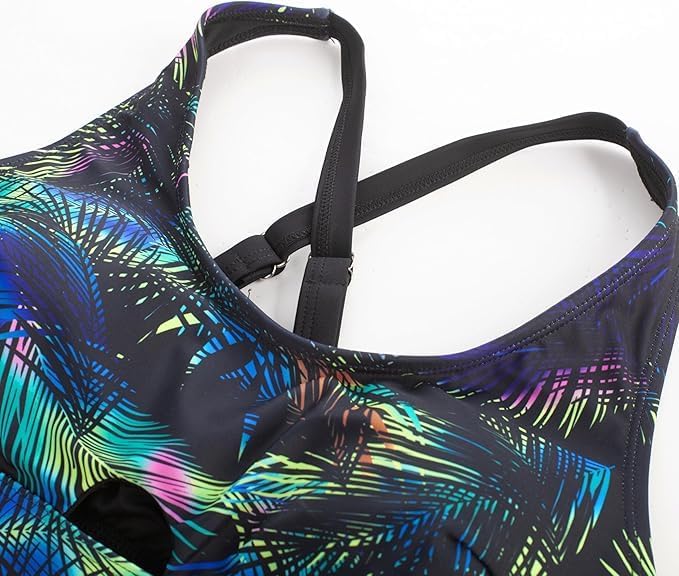 Costum baie dama, 3 piese, sporturi de apa, floral, L