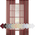 MIULEE Set de 2 perdele din voal Perdele Translucide, 140 x 215cm