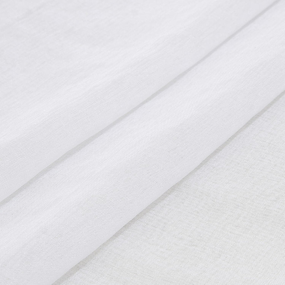 Perdele bandă voal, Miulee, 4 optiuni fixare, set 2 , 132 x 175,225,245cm, alb