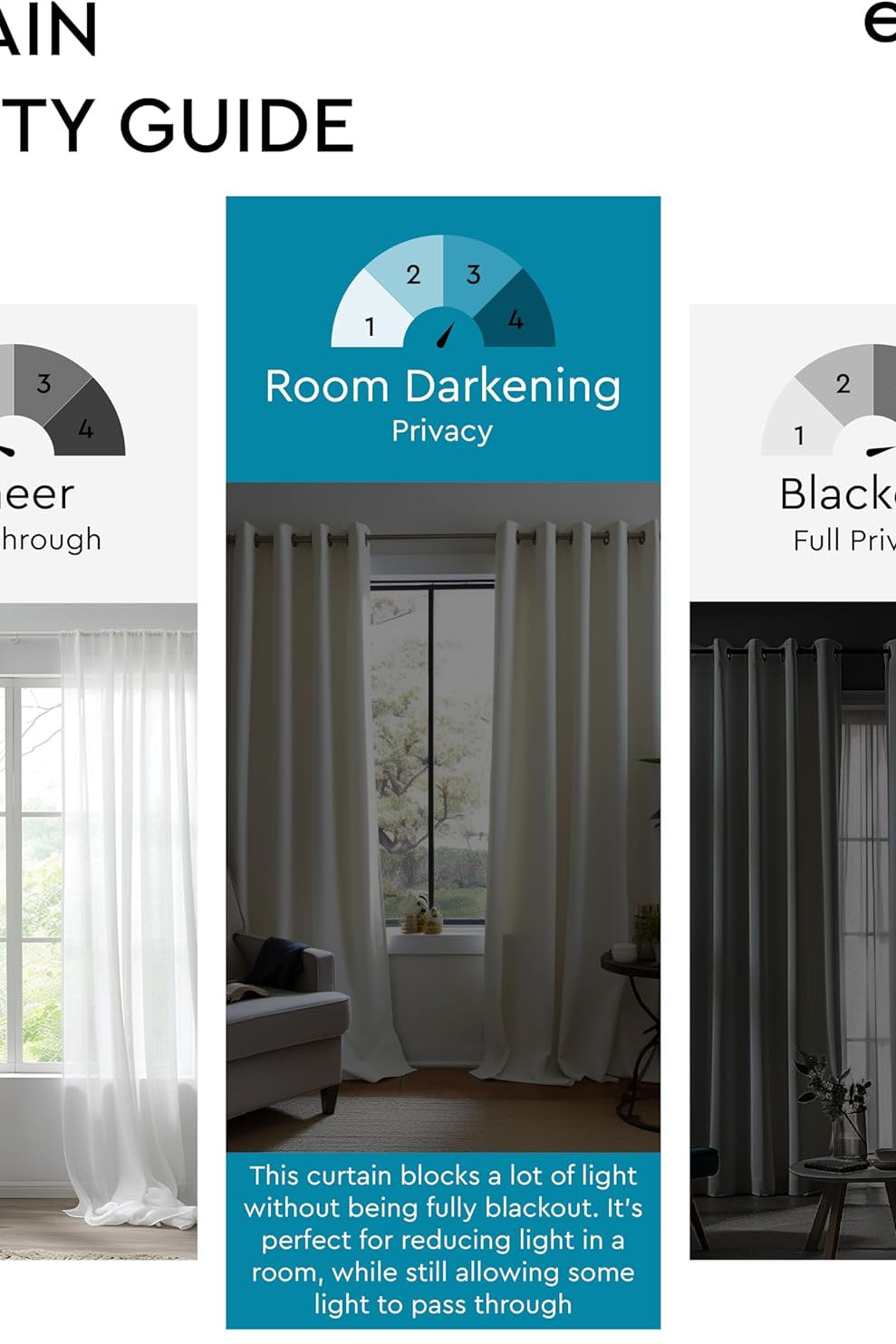 Draperii Encasa, blackout 85%, floral, 213 x 113cm