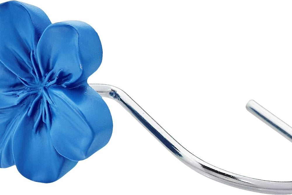 Carlige pentru perdele de duș, Amazon basics, motiv floral, set de 12