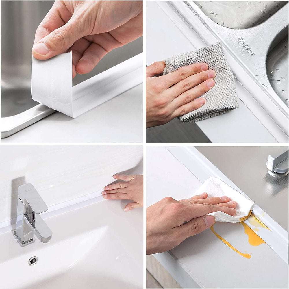 2 x Banda adeziva SUIXI, etansare, impermeabila, alba, 22mm x 3.2m